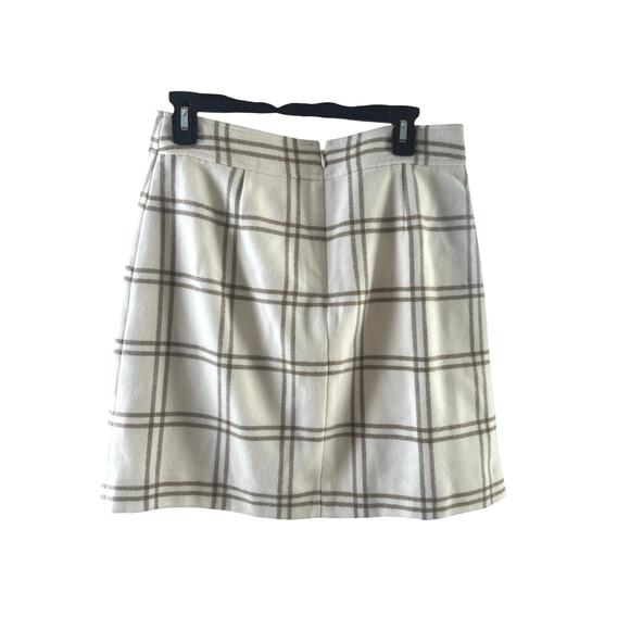 Crew Wool Blend Plaid Mini Skirt – Size 8 - Picture 2 of 6